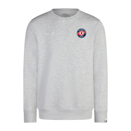 RUNDHALS SWEATER GRAU